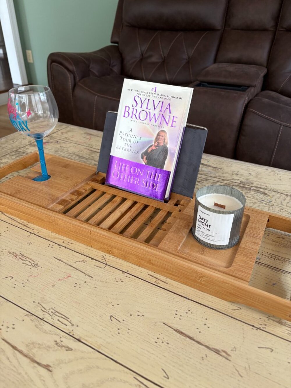 Expandable Bamboo Natural Spa Bathtub Caddy / Tray